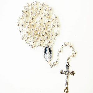 Metal Rosary Silver 02