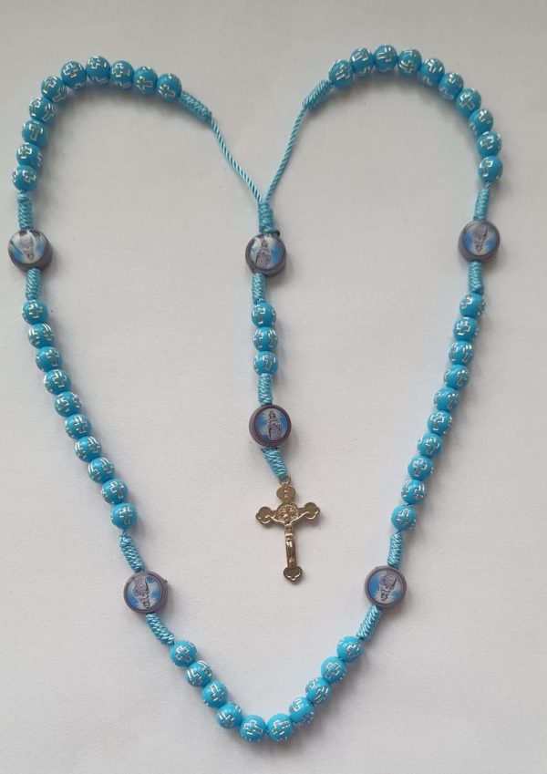 Blue Bead Thread Rosary