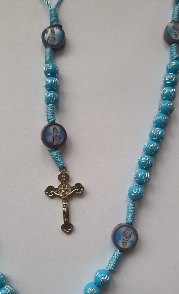 Blue Bead Thread Rosary