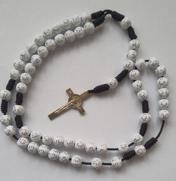White Bead Thread Rosary - WBTR